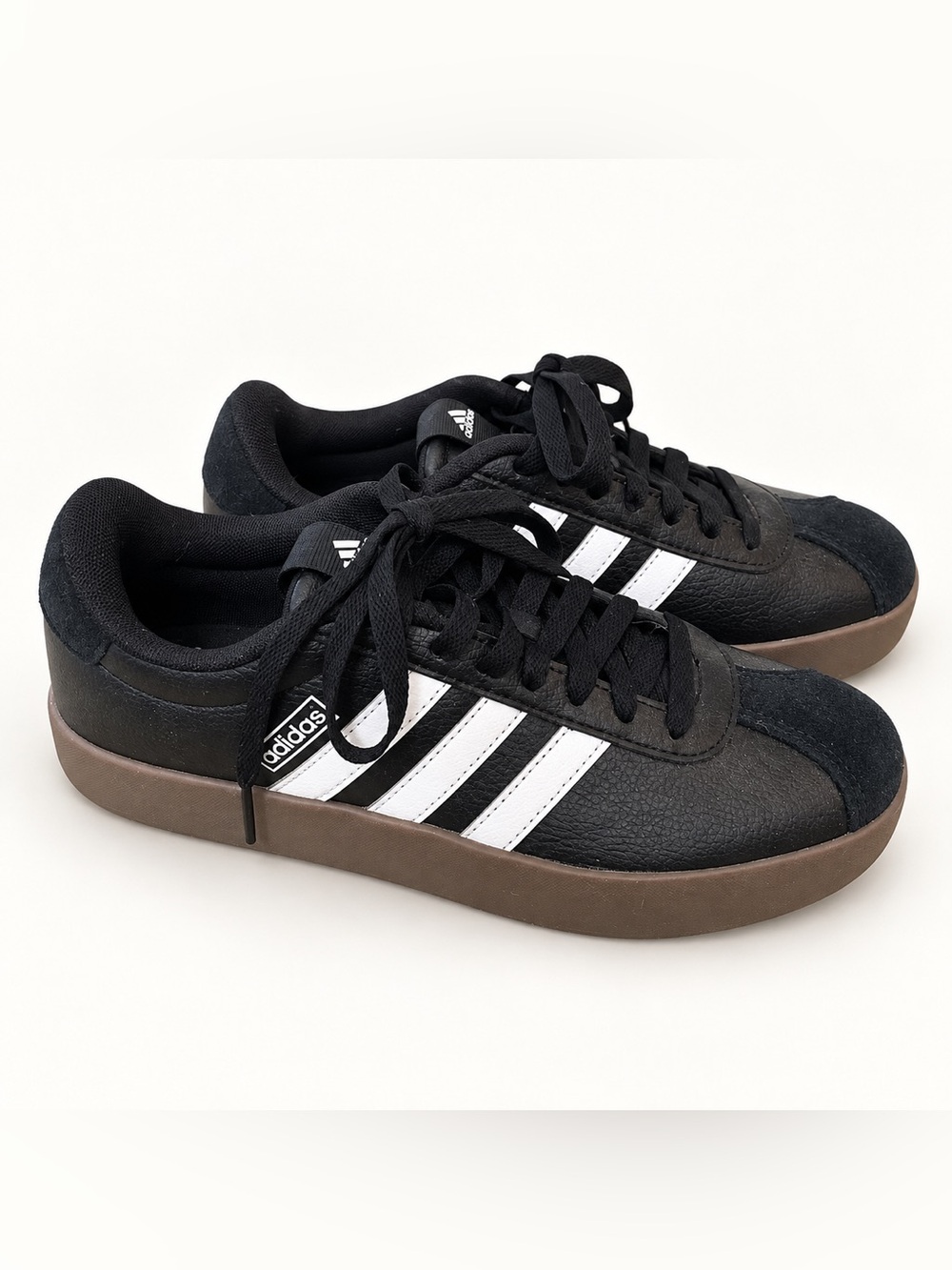 Adidas VL Court 3.0 Black White Gum Sneakers Women’s 7